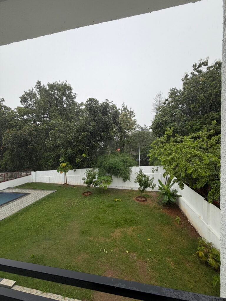 Nandan Villa Karjat, Balcony view garden