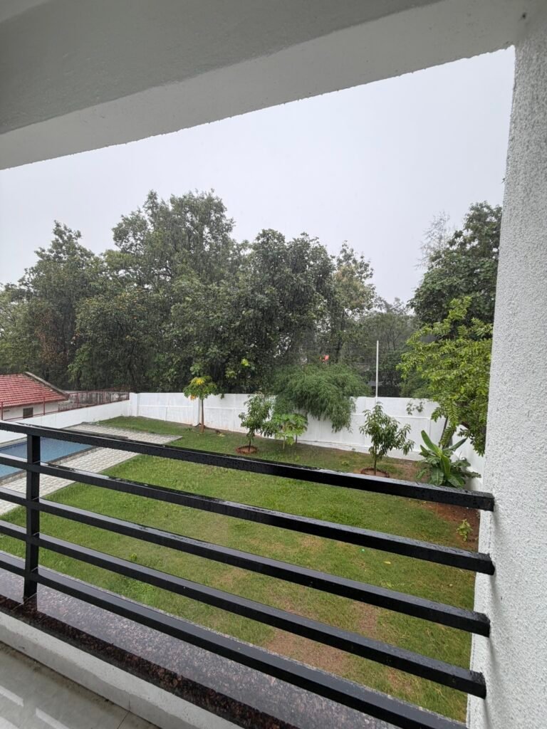 Nandan Villa Karjat, Balcony view treeline