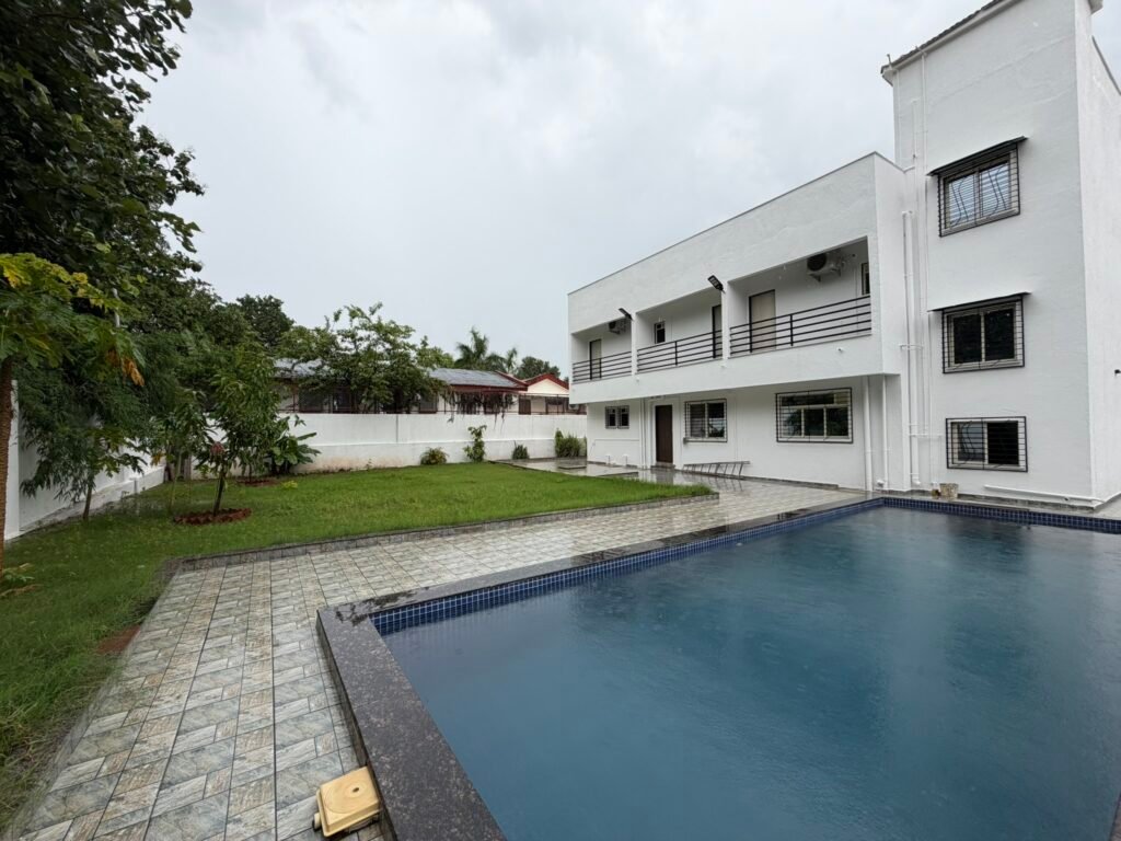 Nandan Villa Karjat, Private pool and villa facade