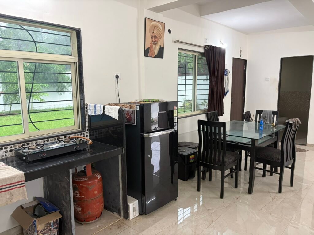 Nandan Villa Karjat, Kitchen gas hob fridge