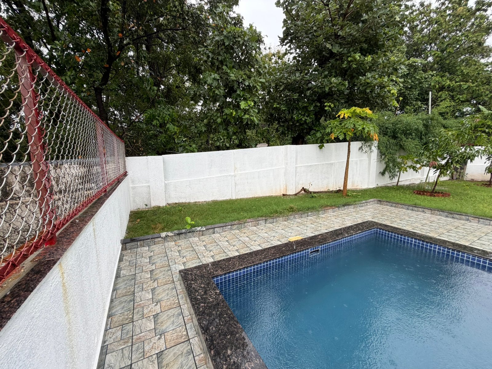 Nandan Villa Karjat, blue mosaic private pool